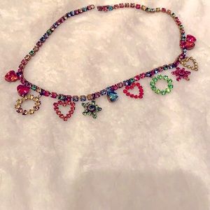 Multi colored rhinestone necklace